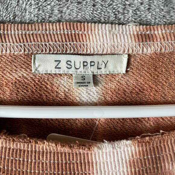 Z Supply Tempest Tie Dye Cropped Pullover Sweatshirt Size Small Loungewear New - Picture 6 of 7